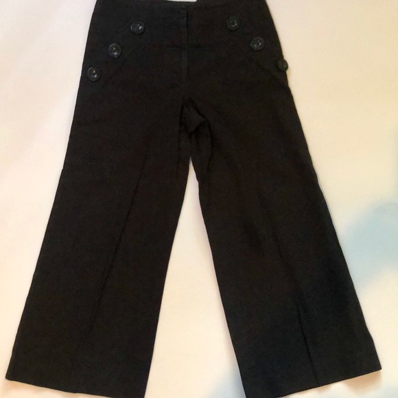 EUC bebe Black Cropped Sailor Pants Sz 0 - Picture 2 of 9